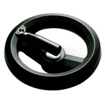 RS PRO Black Technopolymer Hand Wheel, 80mm diameter