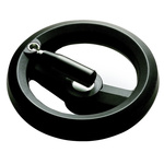 RS PRO Black Glass-Fibre Reinforced Technopolymer Hand Wheel, 160mm diameter