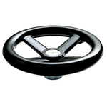 RS PRO Black Phenoplast, Vegetal Fibre Reinforced Hand Wheel, 120mm diameter