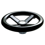 RS PRO Black Hand Wheel, 160mm diameter
