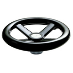 RS PRO Black Hand Wheel, 200mm diameter