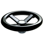 RS PRO Black Phenoplast, Vegetal Fibre Reinforced Hand Wheel, 250mm diameter