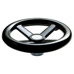 RS PRO Black Phenoplast, Vegetal Fibre Reinforced Hand Wheel, 300mm diameter
