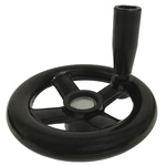 RS PRO Black Hand Wheel, 120mm diameter