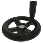 RS PRO Black Phenoplast, Vegetal Fibre Reinforced Hand Wheel, 140mm diameter