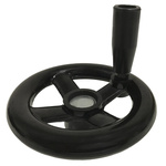RS PRO Black Hand Wheel, 200mm diameter