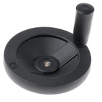 Rose+Krieger Black Die Cast Aluminium Hand Wheel, 100mm diameter