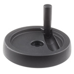 RS PRO Black Thermoplastic Hand Wheel, 150mm diameter