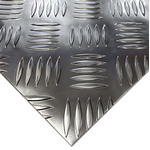 RS PRO Aluminium Checker Plate 2000mm x 1000mm, 3mm Thick