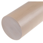 RS PRO Beige Polyetheretherketone PEEK Rod, 300mm x 80mm Diameter