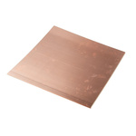 RS PRO Copper Metal Sheet 300mm x 300mm, 0.35mm Thick