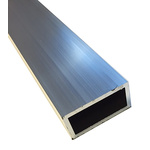 Rectangular Aluminium Metal Tube, 50 x 20mm OD, 46 x 16mm ID, 1m L, 50mm W, 20mm H, 2mm Thickness