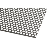RS PRO Stainless Steel Perforated Metal Sheet 500mm x 500mm, 0.55mm Thick