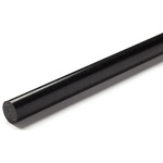 RS PRO Black Acetal Rod, 1m x 12.7mm Diameter