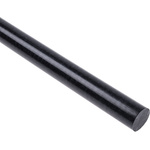 RS PRO Black Acetal Rod, 1m x 16mm Diameter