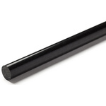 RS PRO Black Acetal Rod, 1m x 25.8mm Diameter