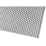 RS PRO Aluminium Perforated Metal Sheet 500mm x 500mm, 0.6mm Thick
