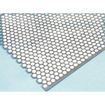 RS PRO Aluminium Perforated Metal Sheet 500mm x 500mm, 0.6mm Thick