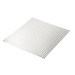 RS PRO Aluminium Perforated Metal Sheet 500mm x 500mm, 1.2mm Thick