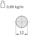 Bosch Rexroth Rod 12mm Diameter, 2.9m L