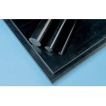 RS PRO Black Acetal Rod, 1m x 12mm Diameter