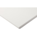RS PRO White Plastic Sheet, 600mm x 300mm x 1.5mm