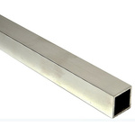 Square Aluminium Metal Tube, 1 1/4in ID, 1m L, 1 1/2in W, 1 1/2in H, 10SWG Thickness