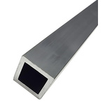 Square Aluminium Metal Tube, 1 3/4in ID, 1m L, 2in W, 2in H, 10SWG Thickness