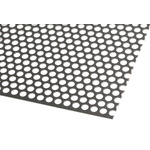 RS PRO Stainless Steel Perforated Metal Sheet 500mm x 500mm, 0.55mm Thick