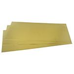 RS PRO Brass Metal Sheet 600mm x 300mm, 0.7mm Thick
