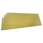 RS PRO Brass Metal Sheet 600mm x 300mm, 0.45mm Thick