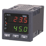 Lumel RE72 Panel Mount PID Temperature Controller, 48 x 48mm, 2 Output: 1x Relay, 1x Logic, 2 → 40 V ac/dc