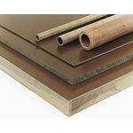 Tufnol® Brown Plastic Sheet, 590mm x 285mm x 16mm, Phenolic Resin, Kraft Paper