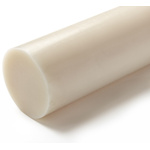 RS PRO Natural Nylon Rod, 500mm x 130mm Diameter