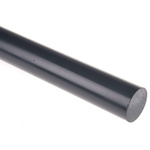 RS PRO Grey Polyvinyl Chloride PVC Rod, 1m x 30mm Diameter