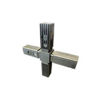 RS PRO 4-Way Connector Flat Square Tube Connector, Strut Profile 25 mm