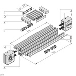 Bosch Rexroth Belt Connector Connecting Component, Strut Profile 8