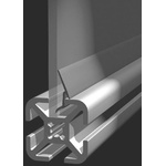 FlexLink Grey PVC Rim Strip, 7.2mm Groove Size, 3m Length