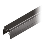 RS PRO Black PP Cover Strip, 8mm Groove Size, 2m Length