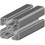 RS PRO Black Aluminium Profile Strut, 40 x 40 mm, 8mm Groove, 3000mm Length