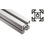 FlexLink Silver Aluminium Profile Strut, 44 x 44 mm, 11mm Groove, 3000mm Length, Series XC