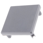 FlexLink Grey Square End Cap, 44 mm Strut Profile, 11mm Groove