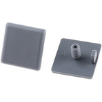 FlexLink Grey Square End Cap, 22 mm Strut Profile, 5.5mm Groove