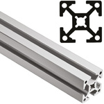 FlexLink Silver Aluminium Profile Strut, 22 x 22 mm, 5.6mm Groove, 2000mm Length, Series XD