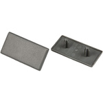 FlexLink Grey Rectangular End Cap, 22 mm, 44 mm Strut Profile, 5.5mm Groove