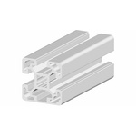 RS PRO Silver Aluminium, Anodized Profile Strut, 40 x 40 mm, 10mm Groove, 3m Length