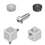 Bosch Rexroth Black PP Cover Cap, 10mm Groove