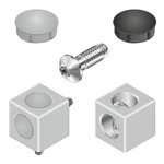 Bosch Rexroth Black PP Cover Cap, 10mm Groove