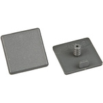 FlexLink Grey Square End Cap, 30 mm Strut Profile, 7.2mm Groove