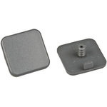 FlexLink Grey Square End Cap, 30 mm Strut Profile, 7.2mm Groove